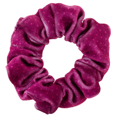 Berry Velvet Scrunchies pink scrunchie view. 