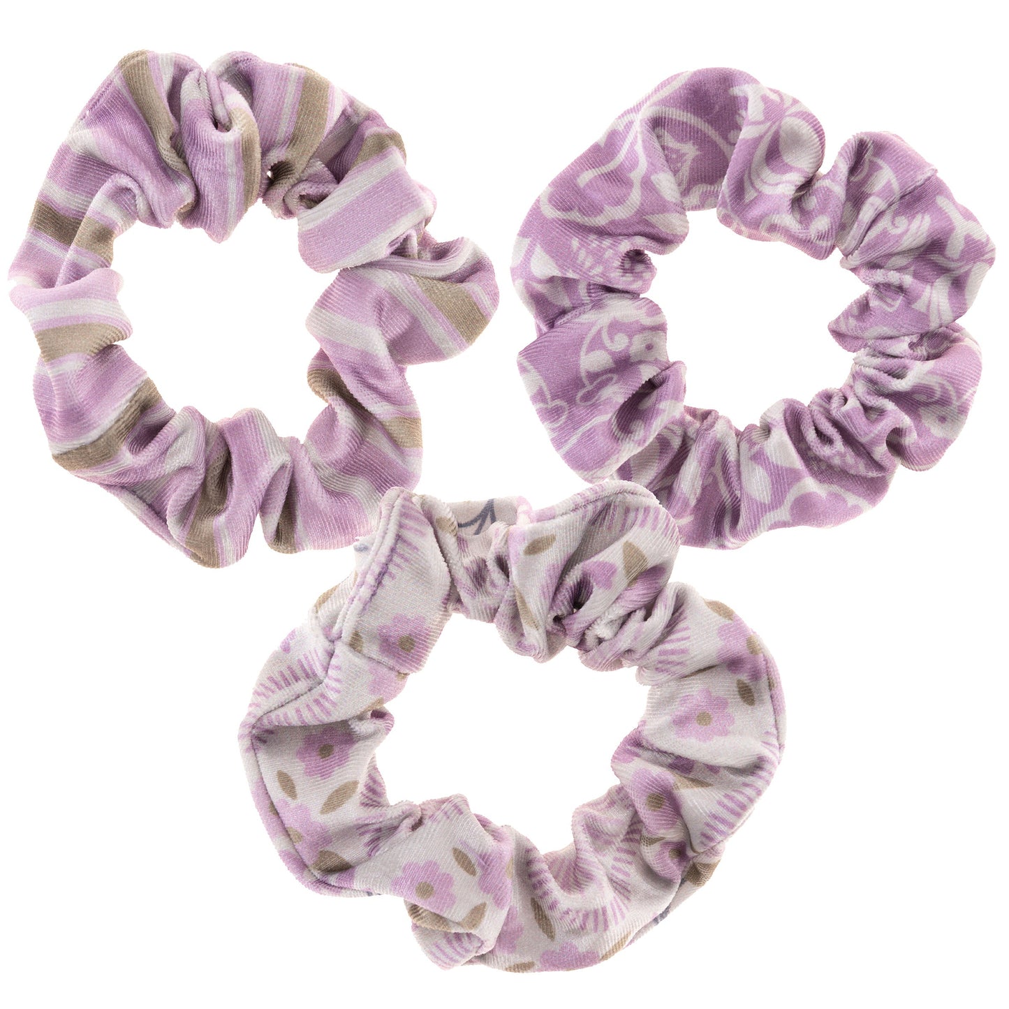 Lilac Velvet Scrunchies