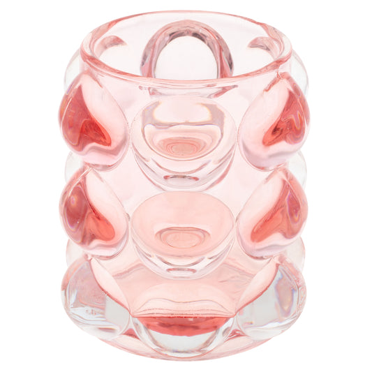 Blush Lucia Hobnail Votive