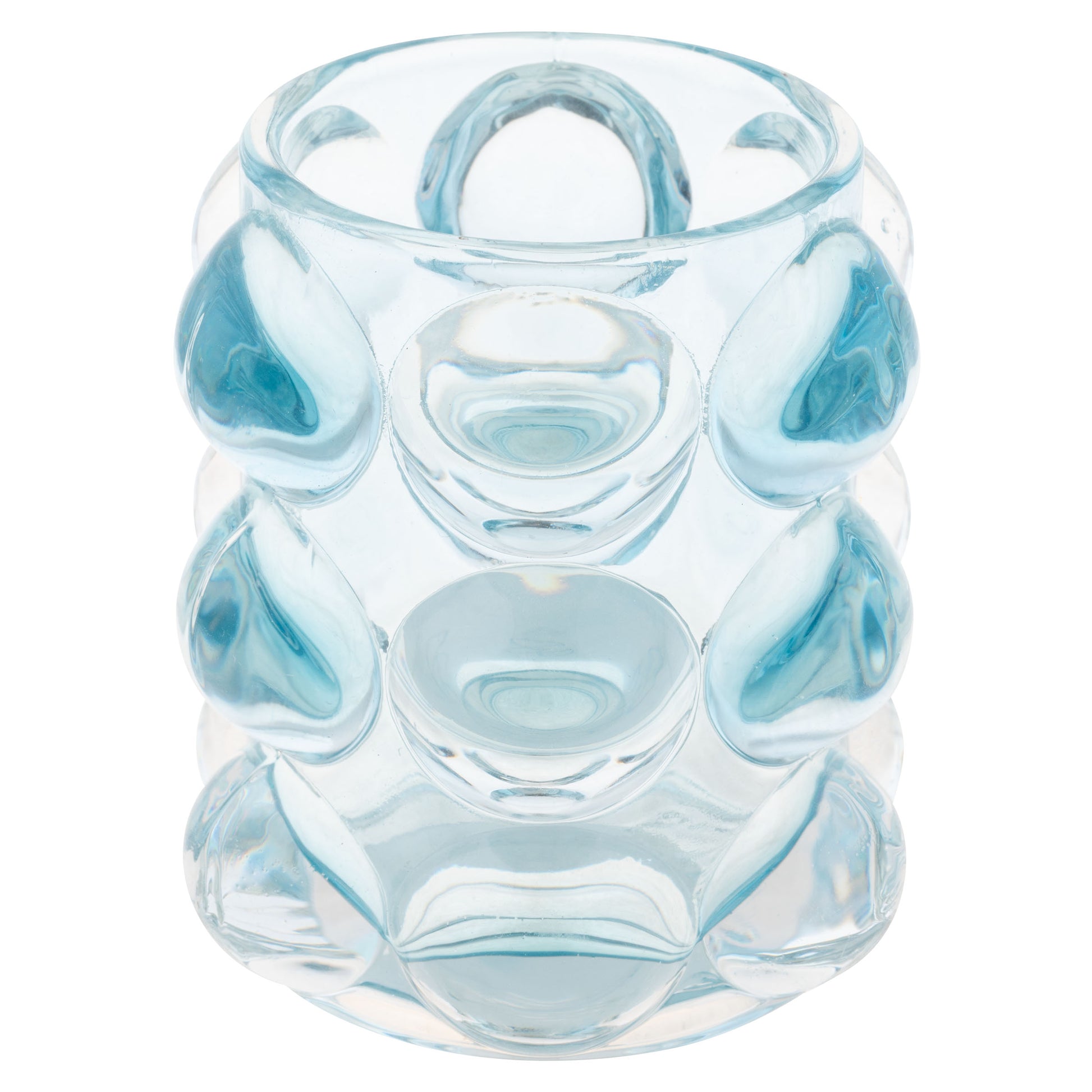 Blue Lucia Hobnail Votive
