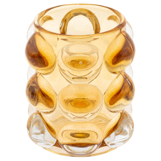 Amber Lucia Hobnail Votive