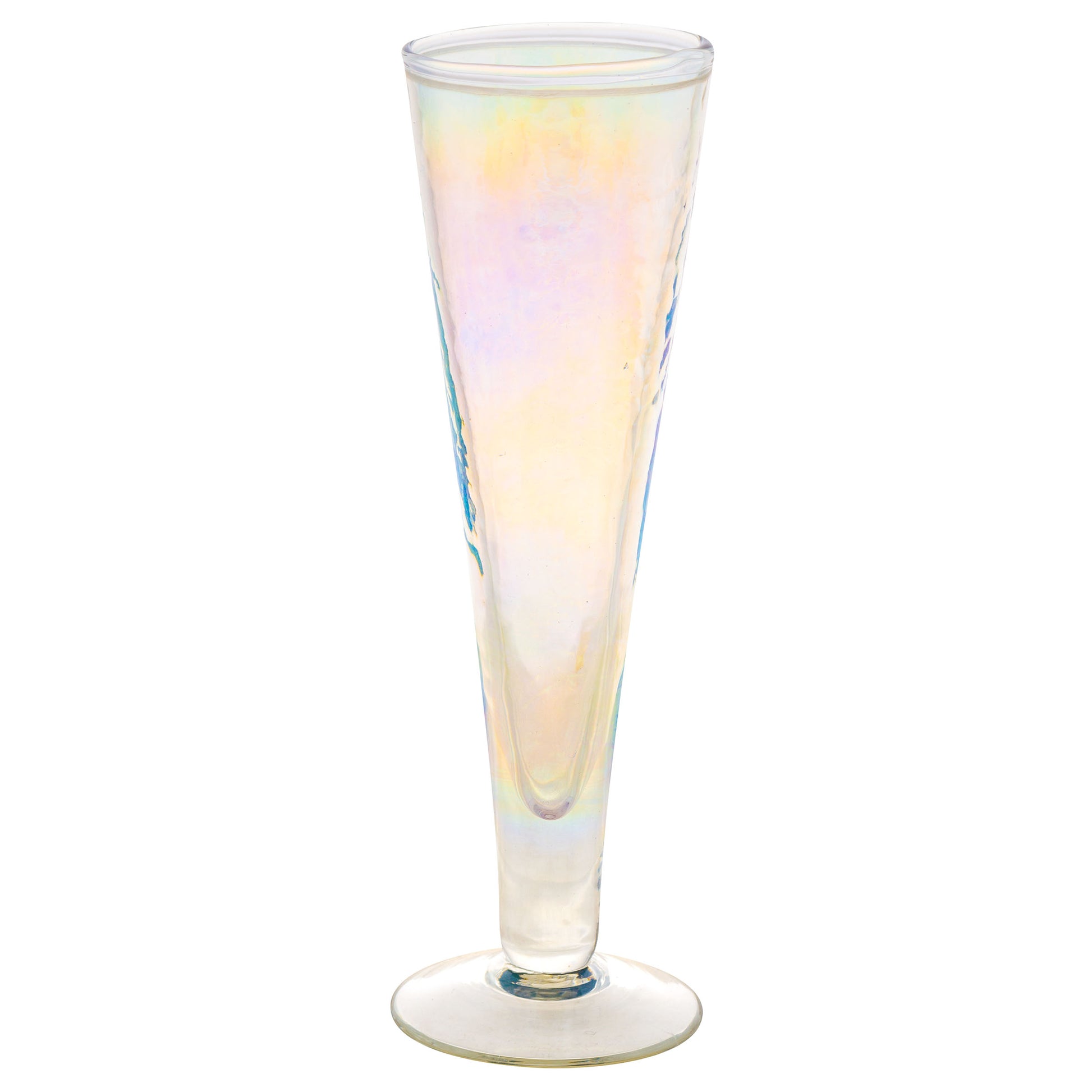 Iridescent Catalina Champagne Flute Set individual view. 