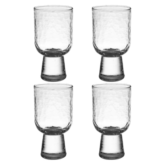 Clear Catalina Goblets Set of four view. 