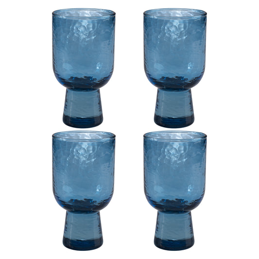 Indigo Catalina Goblets Set of four view. 