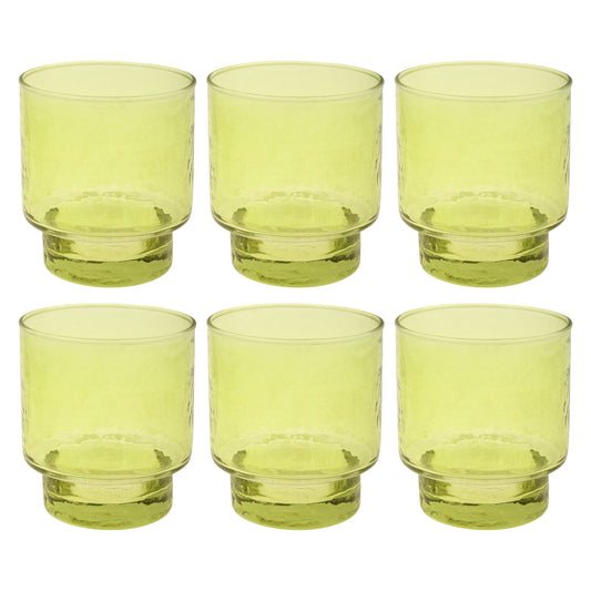 Celery Set of Six Stacking Glasses