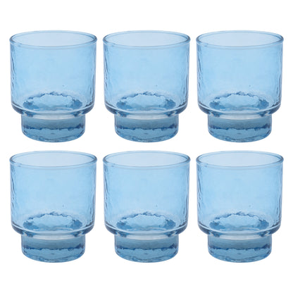 Indigo Set of Six Stacking Glasses