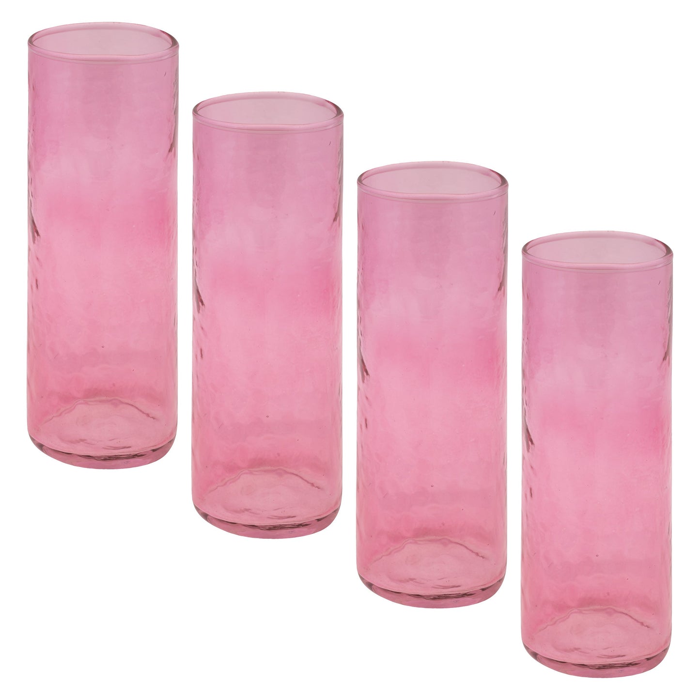 Raspberry Catalina Tall Skinny Coolers set of four view. 