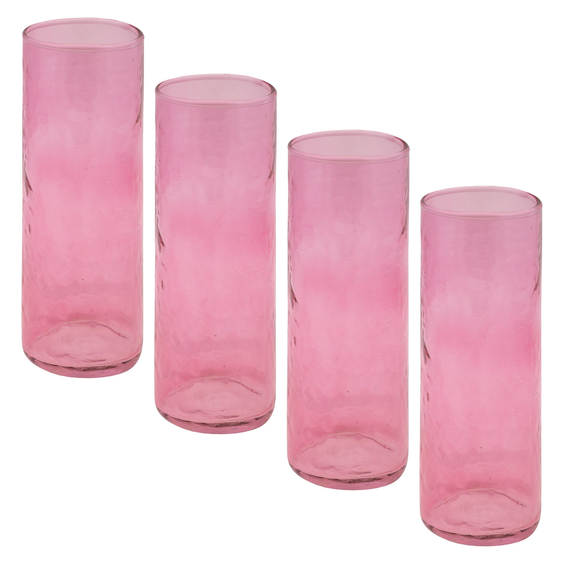 Raspberry Catalina Tall Skinny Coolers set of four view. 