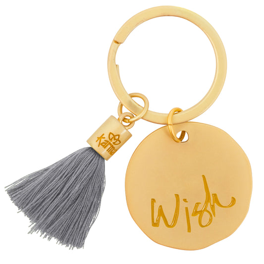 Wish Round Tassel Key Chains