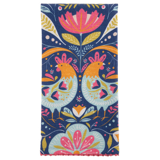 Rooster Eclectic Tea Towel