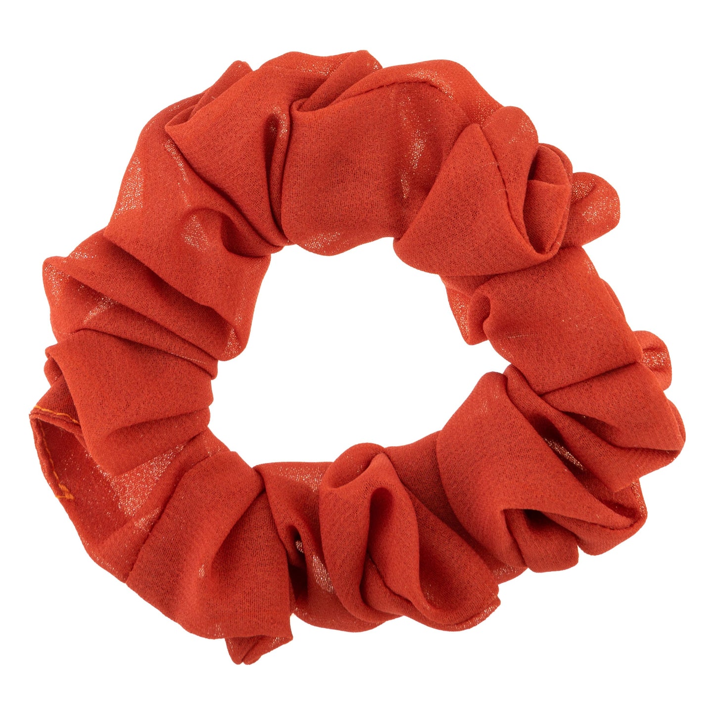 Mushroom Chiffon Scrunchies orange scrunchie view. 