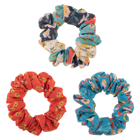 Bird Chiffon Scrunchies