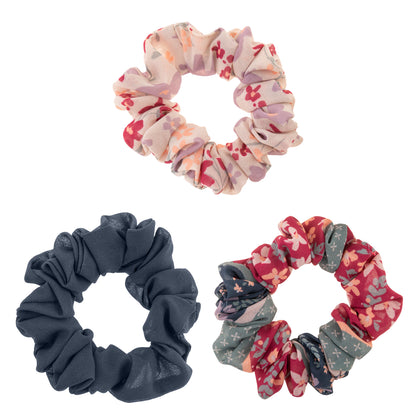 Magenta Chiffon Scrunchies
