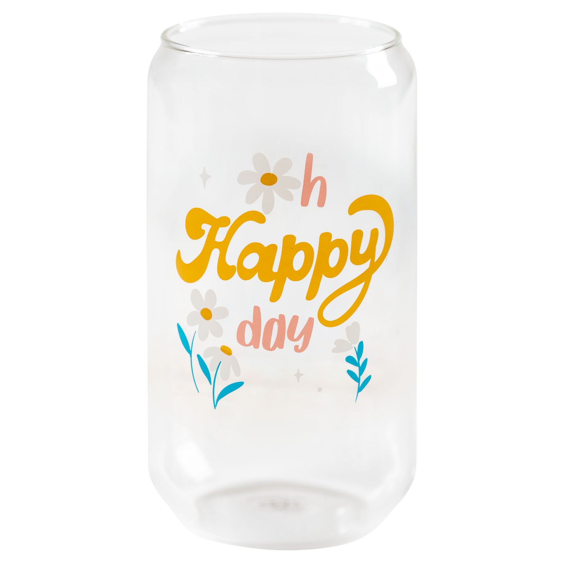 Oh Happy Day Beer Can Glass