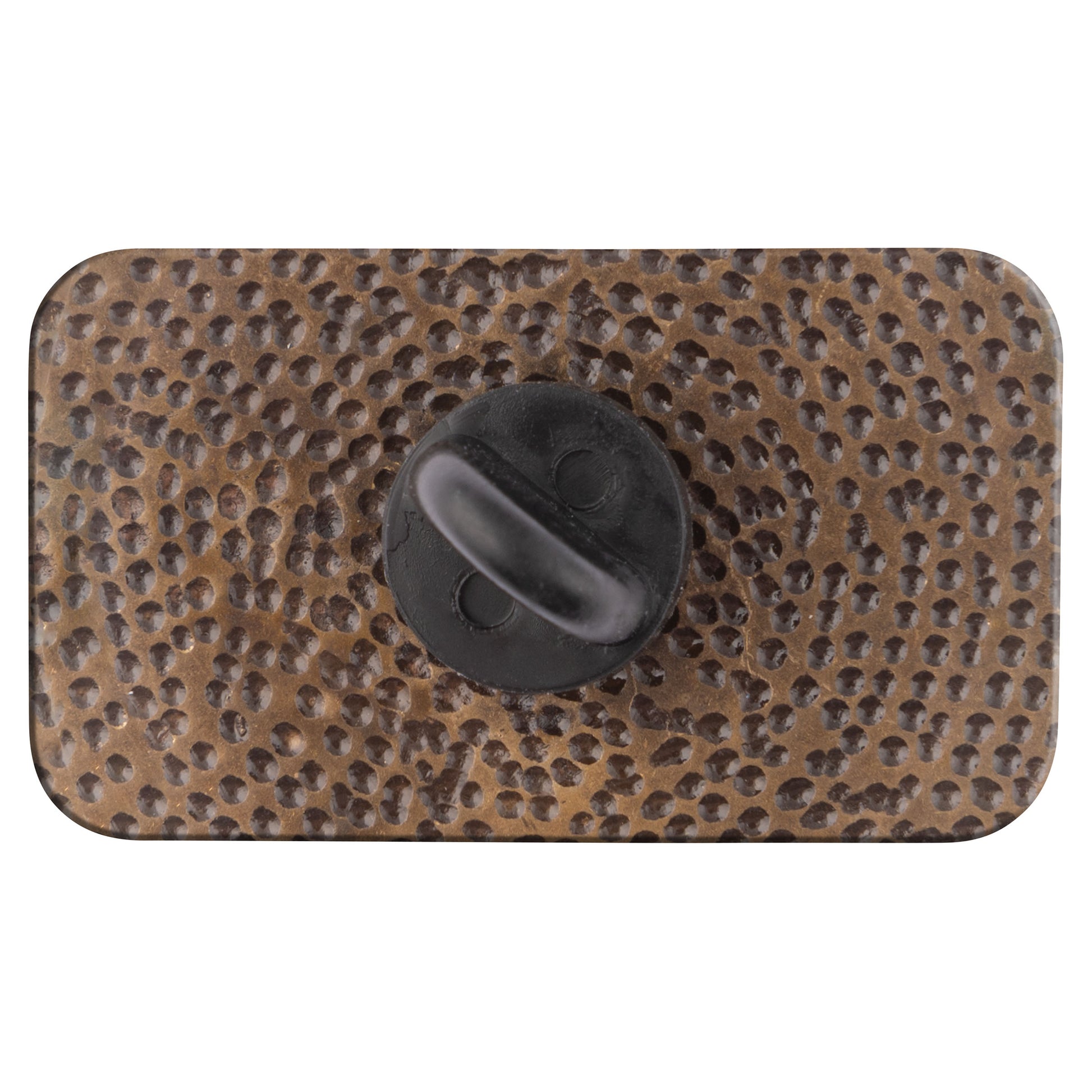 License plate enamel pin backing view. 