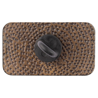 License plate enamel pin backing view. 