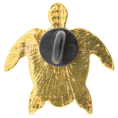 Turtle enamel pink backing view. 