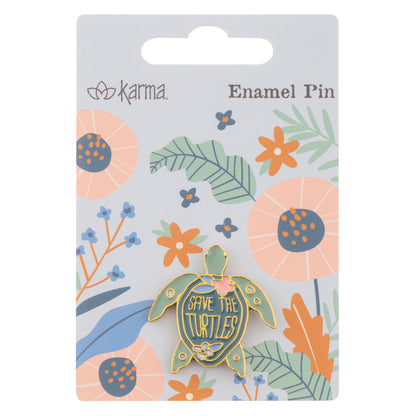 Turtle enamel pink packing view. 