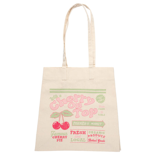 Cherry Diner Canvas Tote