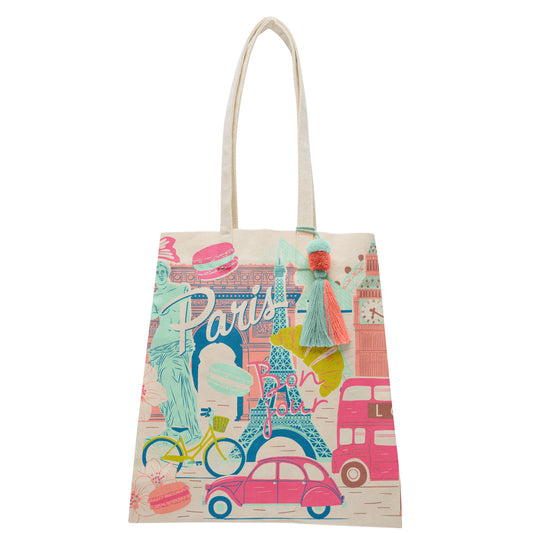 Travel Canvas Tote Bag