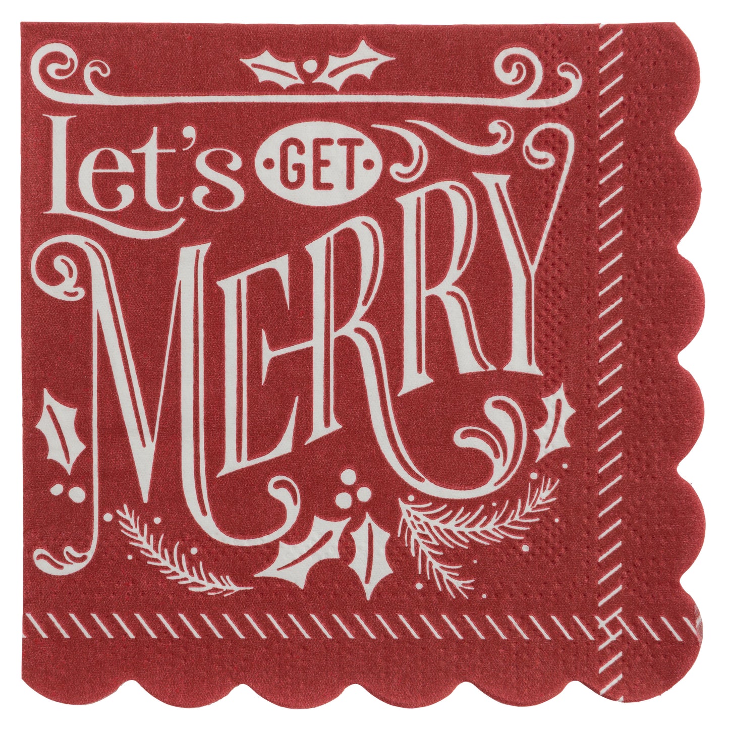 Lets Get Merry Cocktail Paper Napkins