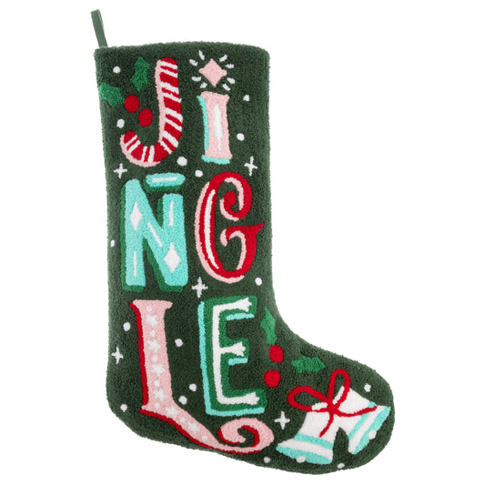 Jingle Embroidered Stocking
