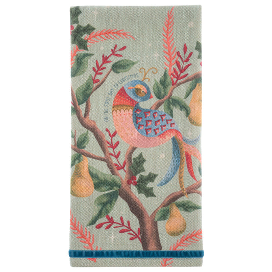 Partridge Pear Tree Holiday Tea Towel