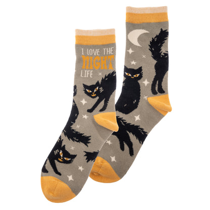 Black Cat Holiday Socks