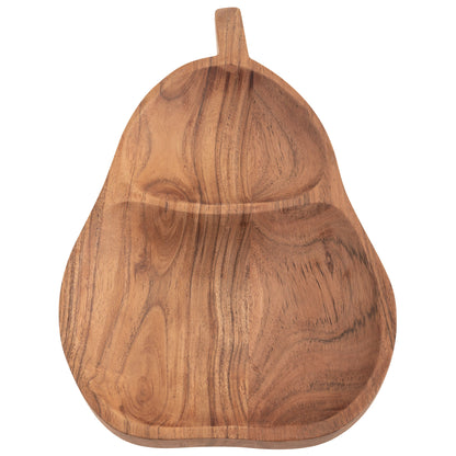 Pear Wood Shaped Serving Bowl