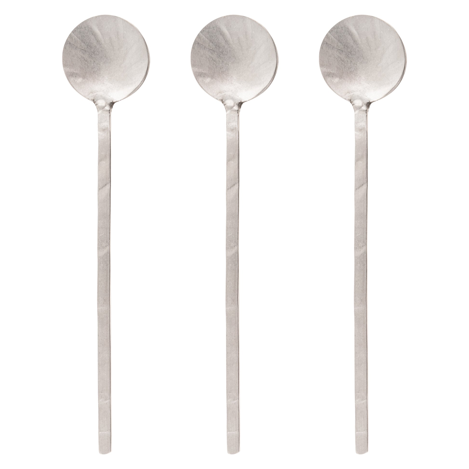 Small Silver Catalina Stirring Spoons set of 3 view. 