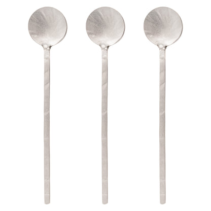 Small Silver Catalina Stirring Spoons set of 3 view. 