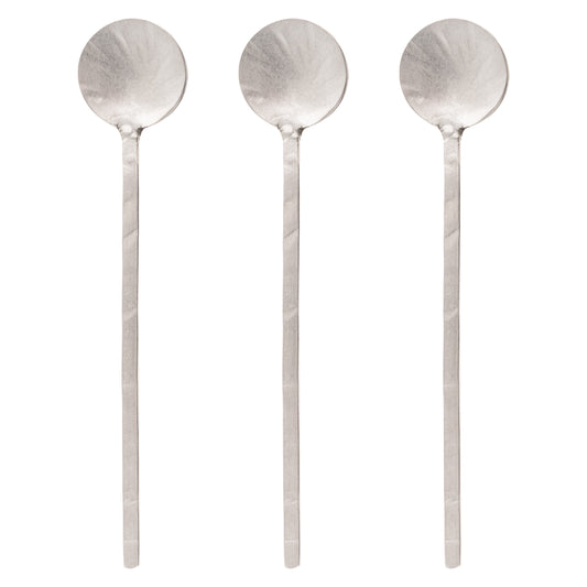 Small Silver Catalina Stirring Spoons set of 3 view. 