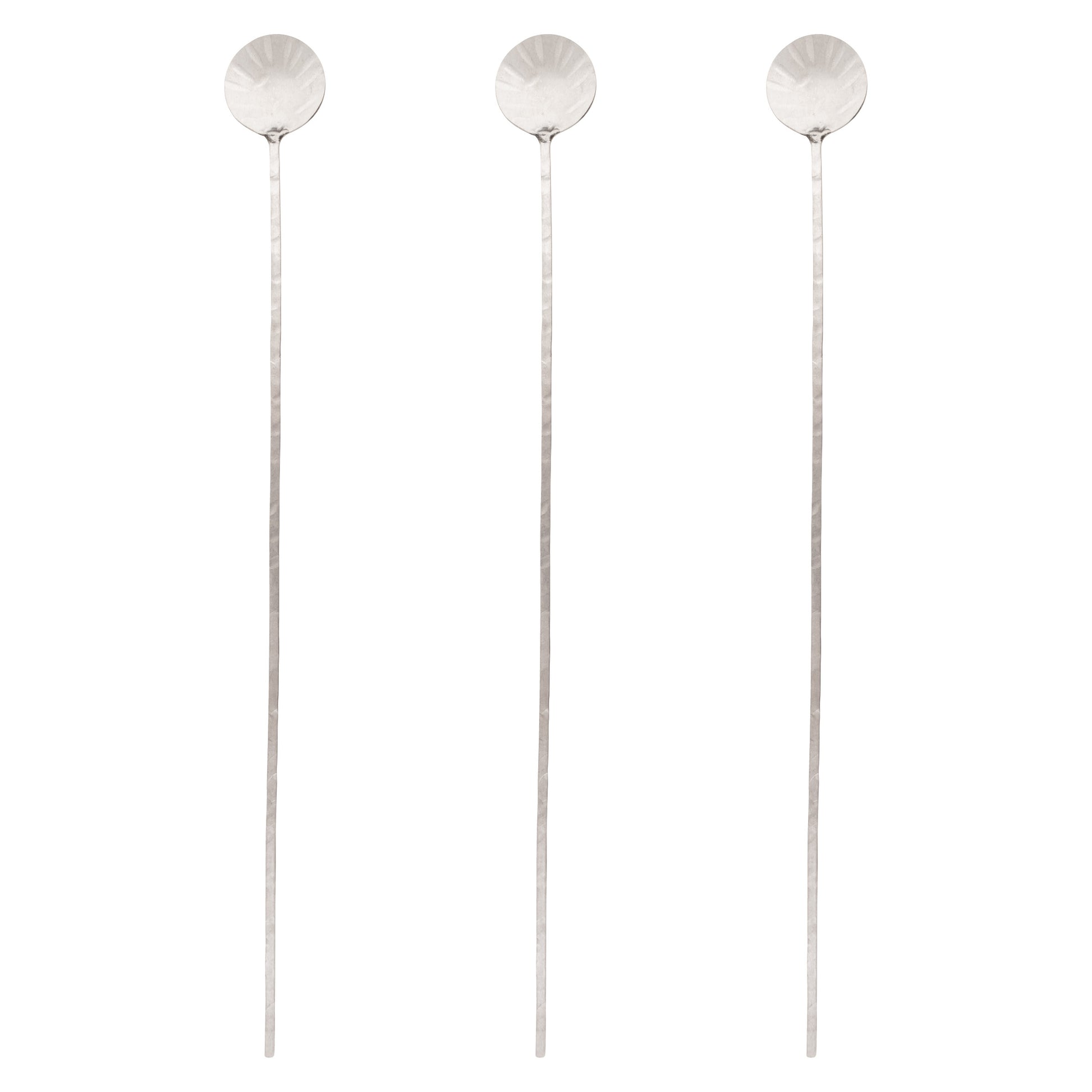 Large Silver Catalina Stirring Spoons set of 3 view. 