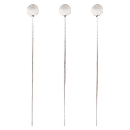 Large Silver Catalina Stirring Spoons set of 3 view. 