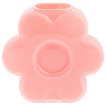 Pink Glass Flower Vase