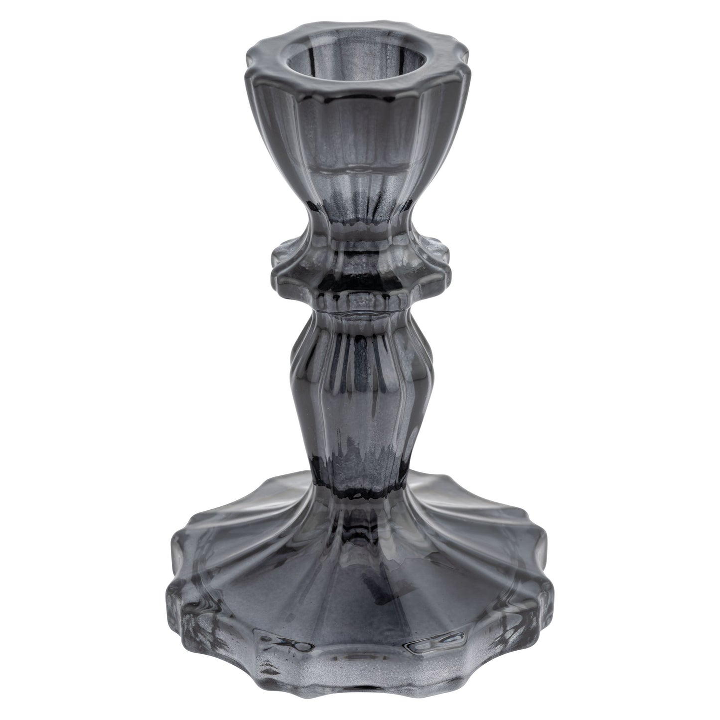 Raven Glass Candlestick Holders