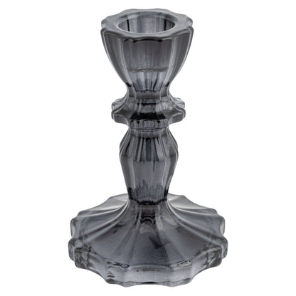 Raven Glass Candlestick Holders