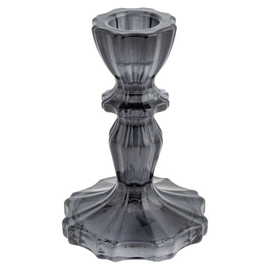 Raven Glass Candlestick Holders