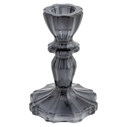 Raven Glass Candlestick Holders