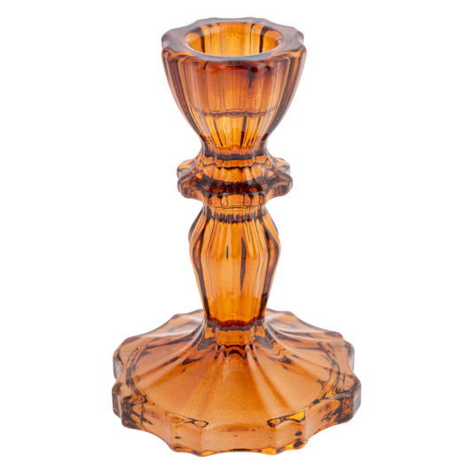 Copper Glass Candlestick Holders