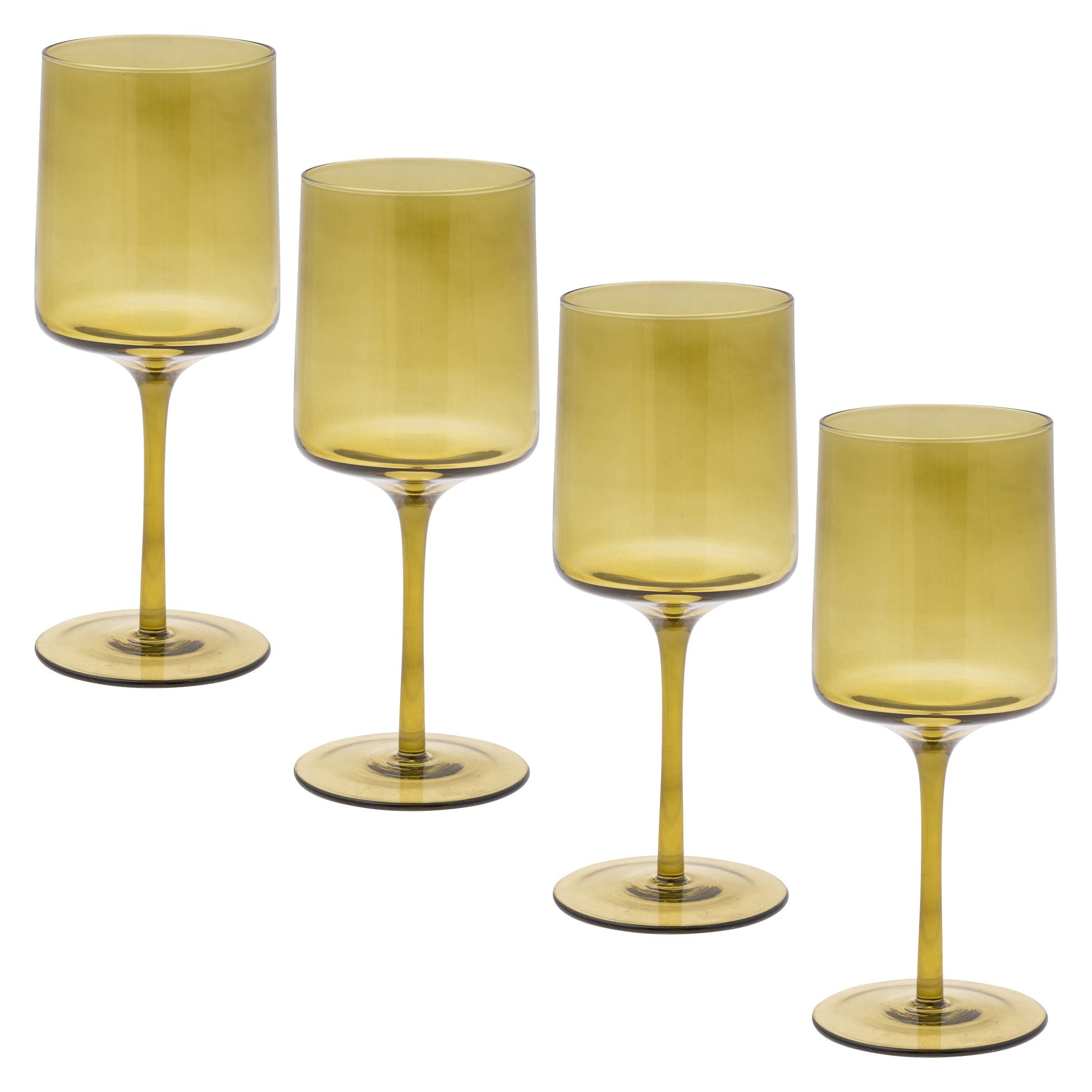 Olive Mid Century Wine Glasses