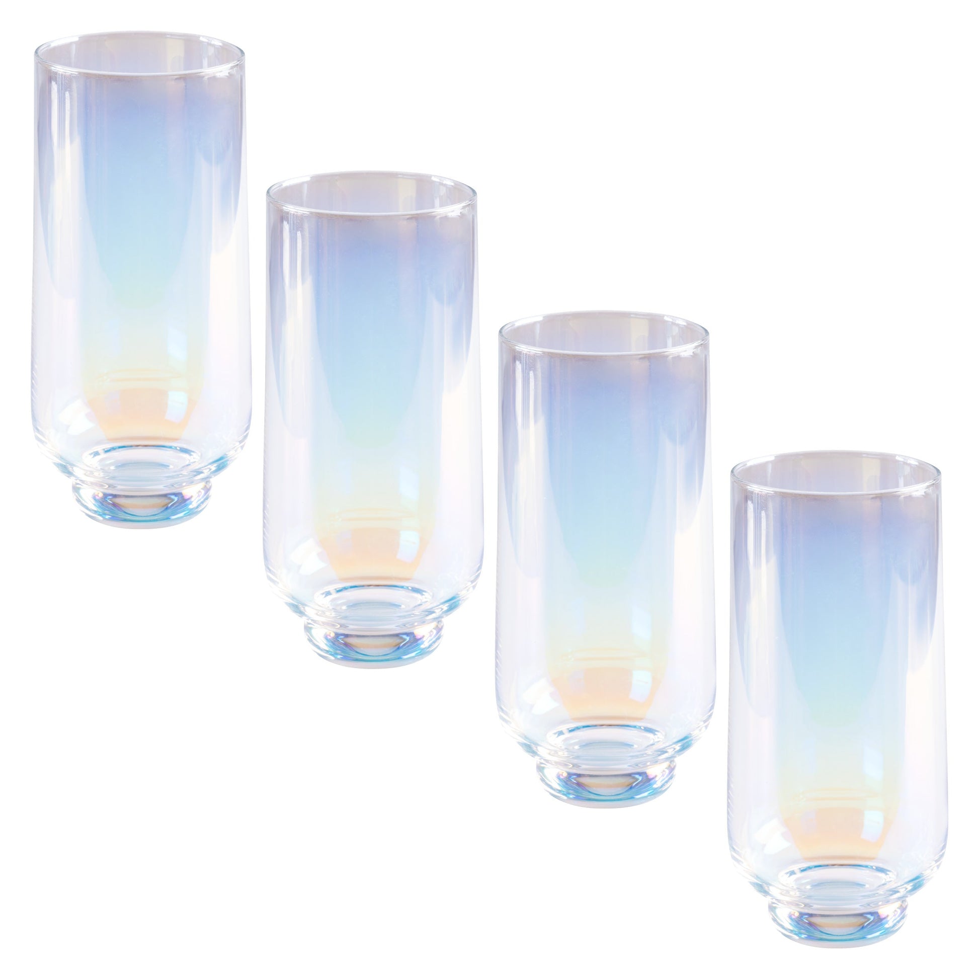Clear Luster Lexi Collection Highball Set of four view. 