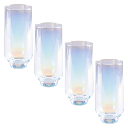 Clear Luster Lexi Collection Highball Set of four view. 