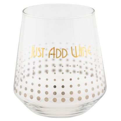 Just Add Wine Chic Stemless Wine Glasses