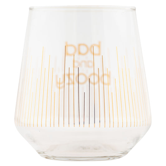 Bad and Boozy Chic Stemless Wine Glasses