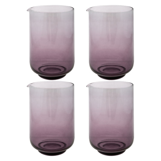 Blackberry Lexi Mixing Glass Set of four view. 