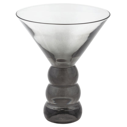 Gray Lexi Collection Martini Glass Set individual view. 