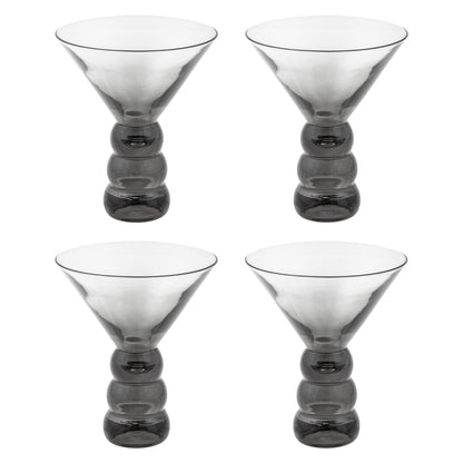 Gray Lexi Collection Martini Glass Set of four view. 