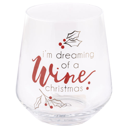 Wine Christmas Chic Stemless Wine Glasses
