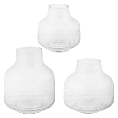 Clear Bubble Glass Vase